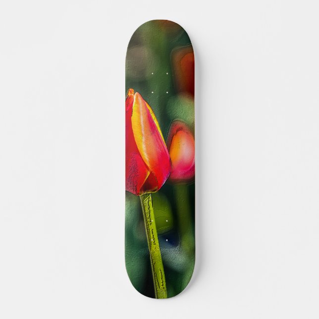 Skate Jardim de Tulipas Texturizado (Frente)