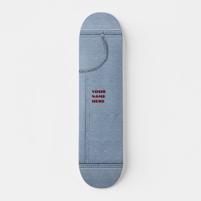 Skate Jeans-Conselho com seu nome (Frente)