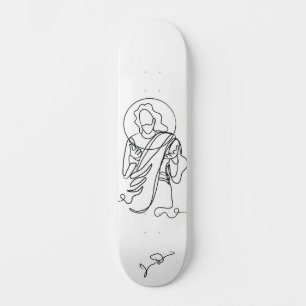 Skate Jesus Lined Art Impressão