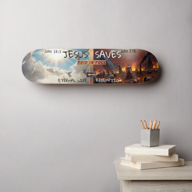 Skate Jesus Salva (Arte de parede (Horz))