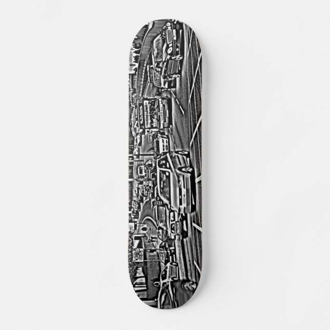 Skate Junção de Caixa em B&W (Frente)