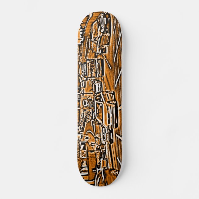 Skate Junção de Caixa em Laranja (Frente)