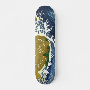 Skate Kaijo no Fuji Hokusai ondas Arte de Bloco Kanagawa