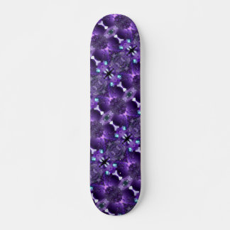 Skate Kaleidoscópio Abstrato Roxo Psicodélico Fractal