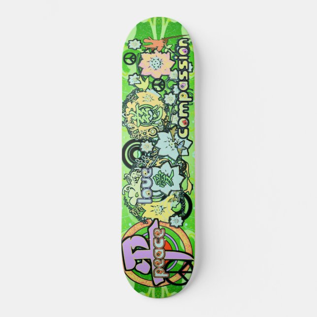 Skate Kanji Paz-Amor-Compaixão - - (Frente)