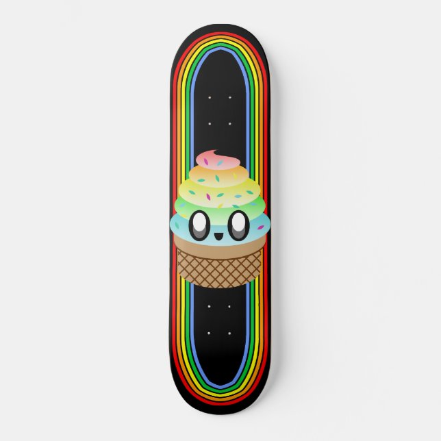 Skate Kawaii Rave Sorvete Cone (Frente)