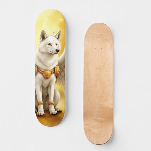 Skate Keeper of the Dawn – The White Winged Wolf.  (Frente)