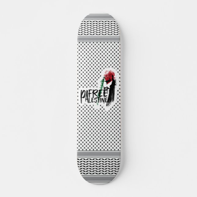 Skate Keffiyeh Free Palestine (Frente)