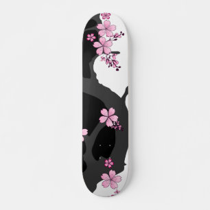 Skate Kimono Black e White Pink Sakura