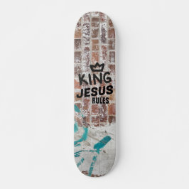 Skate King Jesus governa Red Brick Grafite Christian