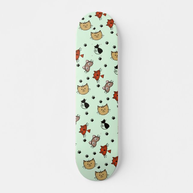 Skate Kitty Cat Pattern (Frente)