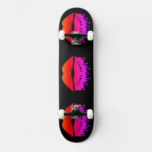 Skate Lábios De Fusão legal Com Fundo Personalizado