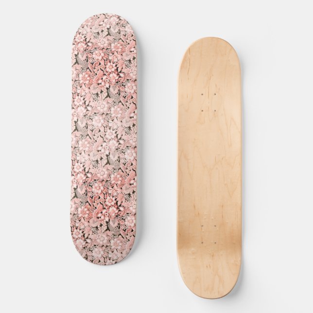 Skate Lace Floral de Vintage Rosa (Frente)