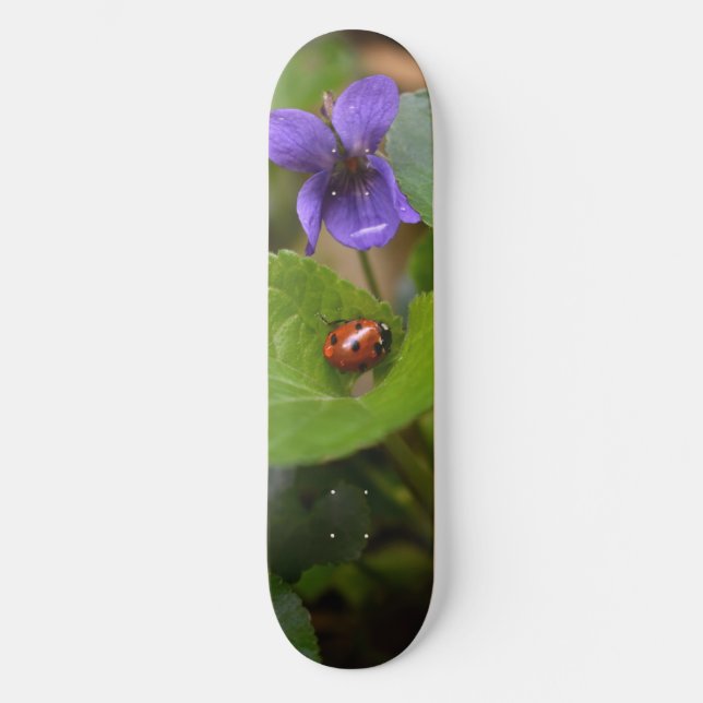 Skate Ladybug em Flores de Violeta Doce (Frente)
