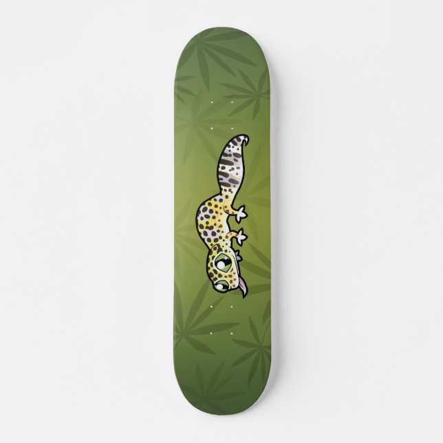 Skate Lagartixa Leopardo Desenhada (Frente)
