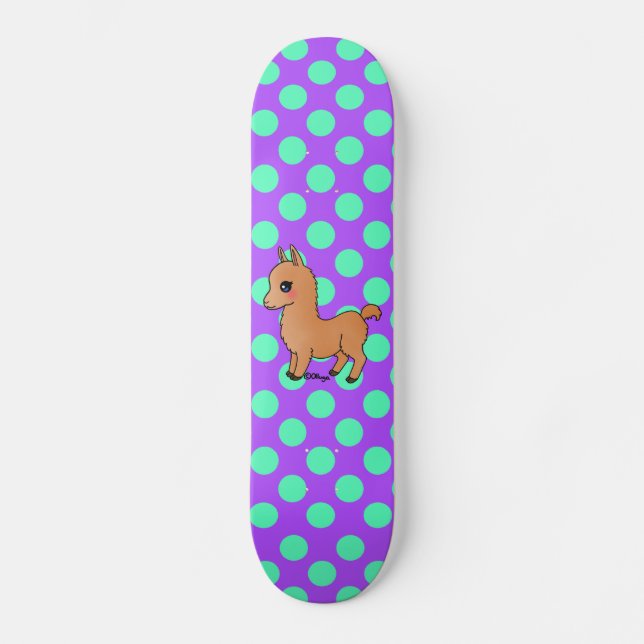 Skate Lama alaranjado bonito (Frente)