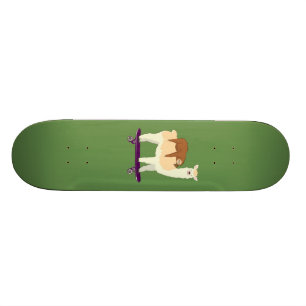 Skate Lama Skateboarding bonito com o presente da