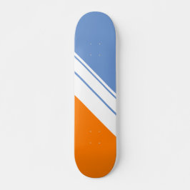 Skate Laranja Brilhante Laranja Claro Azul, Banhas Branc