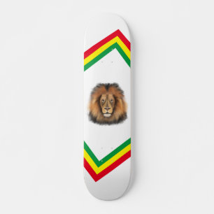Skate leão aquarela Leo rei safari animal selva gato 