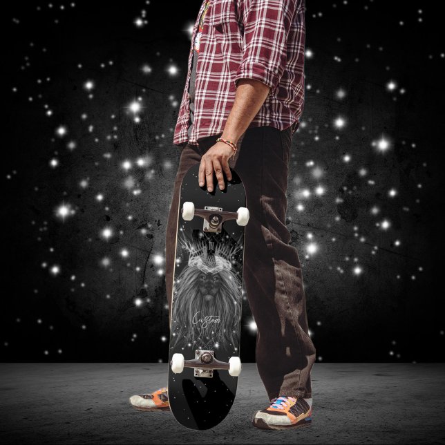 Skate Leão de Starlight com Monograma Coroa Preto (Criador carregado)
