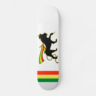Skate Leão vermelho, Dourado e verde rasta