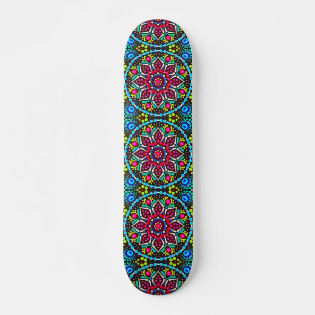 Skate Legal Deck de Padrão de Arte Dot de Mandala (Frente)