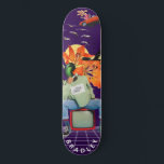 Skate Legal Surreal Funny Único Nome Personalizado<br><div class="desc">Legal Surreal Funny Personalizado Nome Personalizado Único O skate apresenta seu nome personalizado em tipografia moderna em uma divertida colagem de carros, aviões, patos, flores, pássaros e uma pessoa. Personalize editando o texto na caixa de texto fornecida. Dê um presente personalizado, skate personalizado ao seu skate favorito para o Natal,...</div>