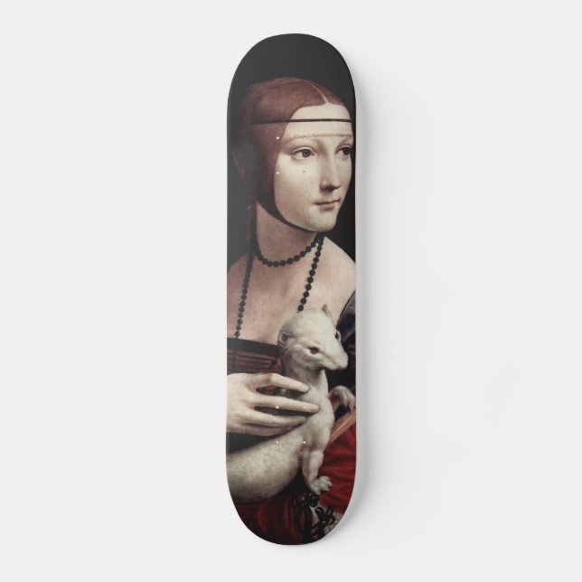 Skate Leonardo da Vinci - senhora com um arminho (Frente)