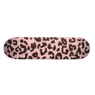 Skate Leopardo Rosa Bebê Impressão Animal
