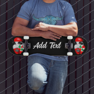 Skate Líbano Flag e Map no rosto da menina