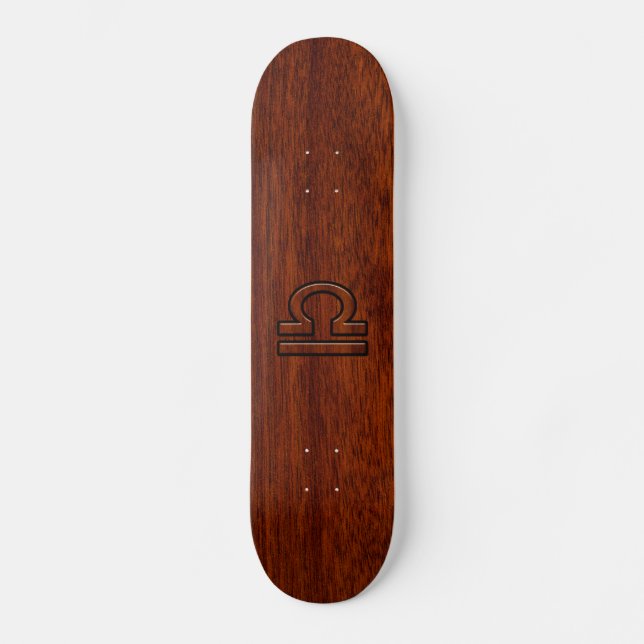 Skate Libra Zodiac Símbolo de Mahogany (Frente)