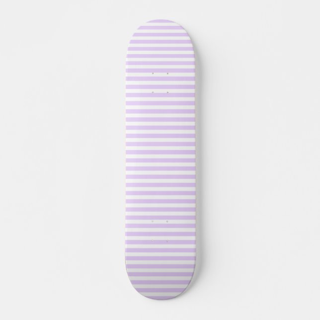 Skate Lilac, púrpura e tiras doces brancas (Frente)