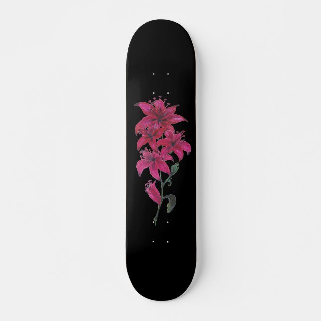 Skate Lilases Vermelhas Aquarela (Frente)