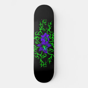 Skate Lily Roxa Flor a preto