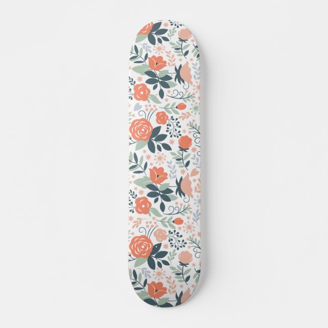 Skate Linda Floral Pattern Girly (Frente)