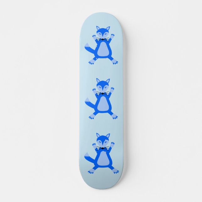 Skate Linda Raposa Bebê Menino Azul (Frente)