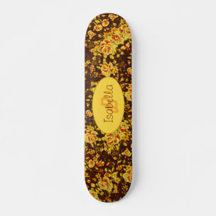 Skate Lindas flores amarelas vintonizadas Monograma