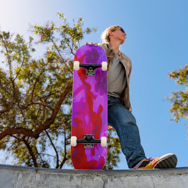 Skate Lindas Flores Roxas e Purpúreas de Phlox de Jardim (Ao ar livre 1)