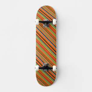 Skate Lindo desenho de padrões nativos astecas coloridos