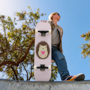 Skate Lindo ouriço bebê menina rosa