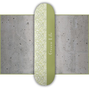 Skate Linha Orgânica Abstrata Verdes Senhora Verde