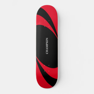 Skate Linhas onduladas pretas e vermelhas