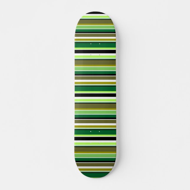 Skate Listras brancas e verdes, brancas (Frente)