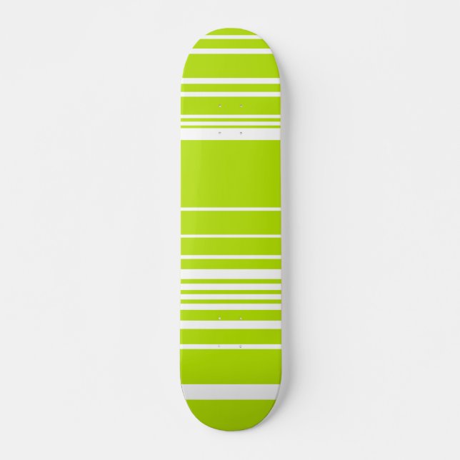 Skate Listras Complexas em Verde limão e Branco (Frente)