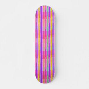 Skate Listras de Arco-íris Pastel Fofo
