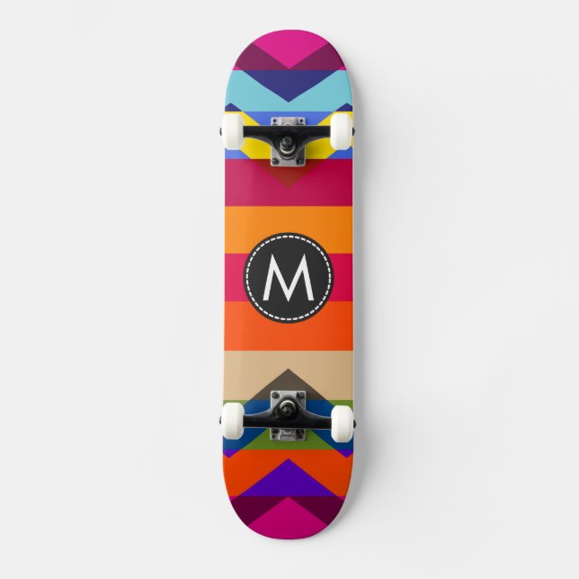 Skate Listras de Chevron Chic da Moda #2 (Frente)