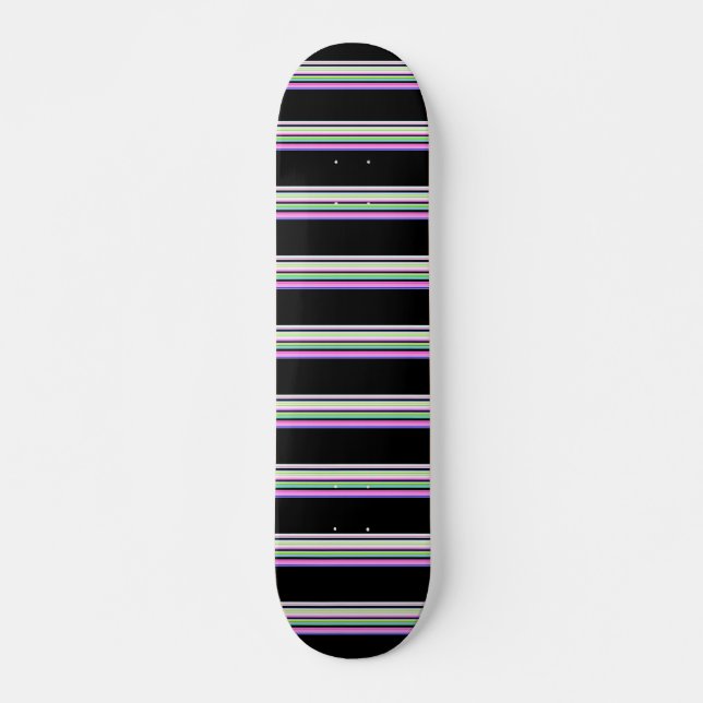 Skate Listras de neon coloridas fofas (Frente)