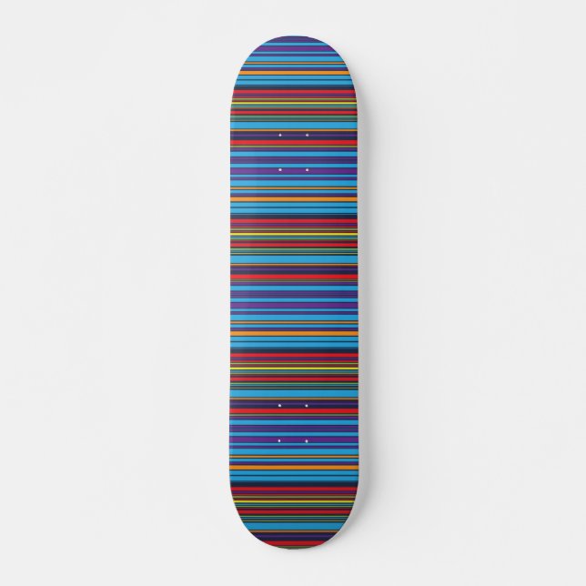 Skate Listras de violeta azul-brancas (Frente)