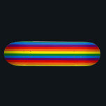 Skate Listras do arco-íris no apoio preto do orgulho gay<br><div class="desc">Mostre fora seu orgulho ou apoie-o com este skate legal do orgulho do arco-íris! Queira adicionar algum texto ou slogan? Obtenha na área completa da personalização clicando a personalização ele botão.</div>