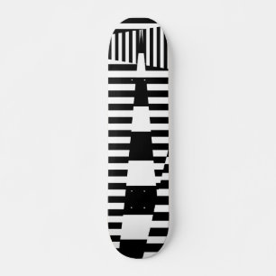 Skate Listras em Listras a Preto e Branco